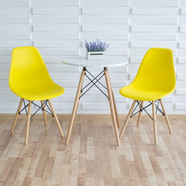 Set 2 stolice + stol - Oslo yellow