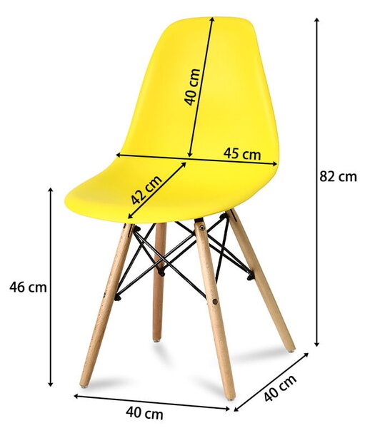 Set 2 stolice + stol - Oslo yellow