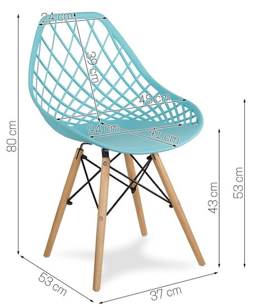 Set 2 stolice + stol - Alta baby blue