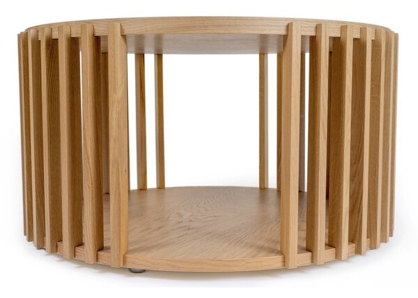 Stolić za kavu od hrastovine Oakman Drum, ø 83 cm