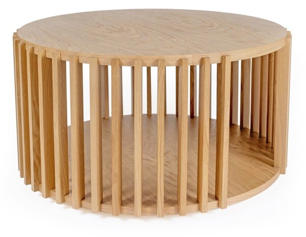 Stolić za kavu od hrastovine Oakman Drum, ø 83 cm