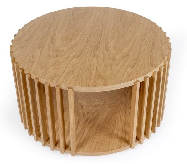 Stolić za kavu od hrastovine Oakman Drum, ø 83 cm