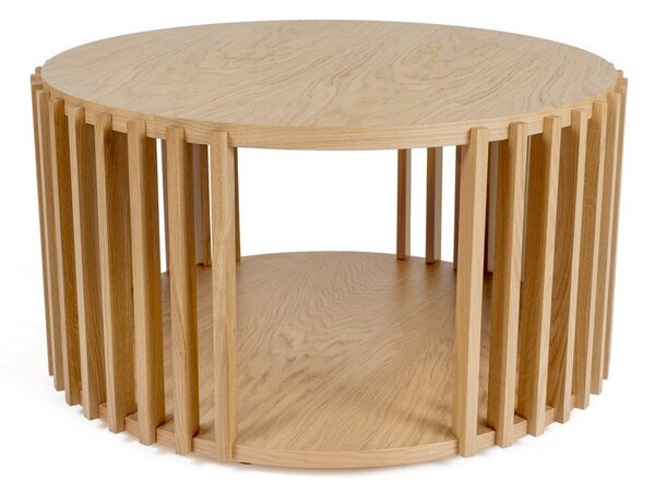 Stolić za kavu od hrastovine Oakman Drum, ø 83 cm