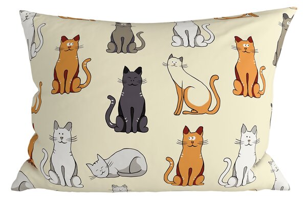 Polietilenska jastučnica COLORED CATS POLY 50x70 cm, krem boje