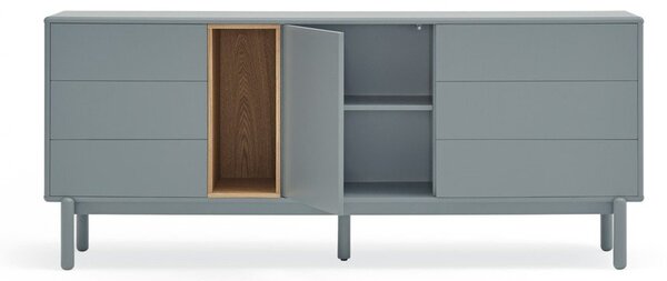 Plava/siva niska komoda 180x76 cm Corvo – Teulat
