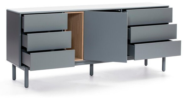 Plava/siva niska komoda 180x76 cm Corvo – Teulat
