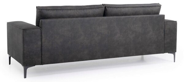 Antracitno siva sofa od imitacije kože 224 cm Copenhagen – Scandic
