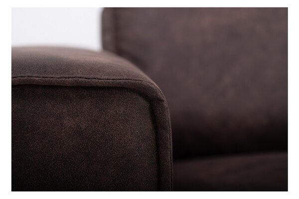 Smeđa sofa od imitacije kože 164 cm Copenhagen – Scandic