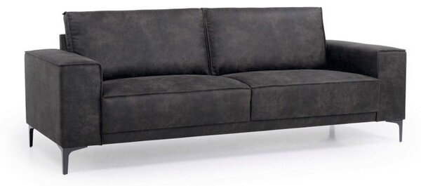 Antracitno siva sofa od imitacije kože 224 cm Copenhagen – Scandic