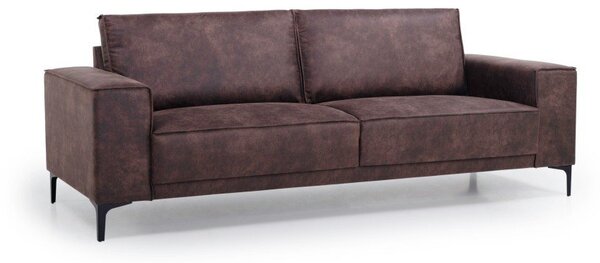 Smeđa sofa od imitacije kože 224 cm Copenhagen – Scandic