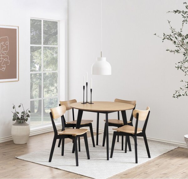 Blagovaonski stol u hrastovom dekoru Acton Roxby, ø 105 cm