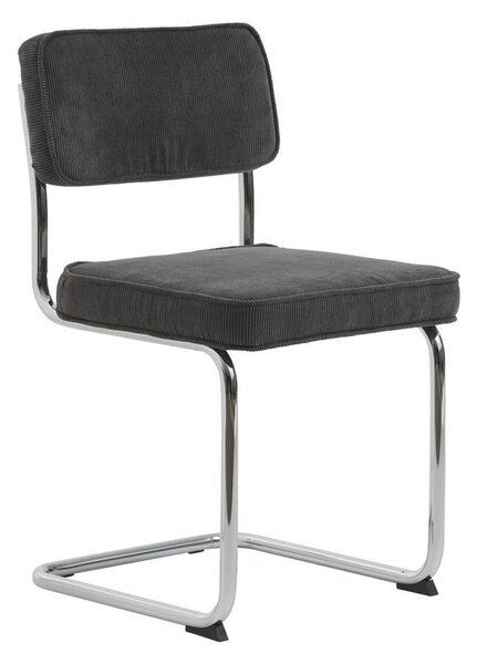 Siva blagovaonska stolica od samta Rupert – Unique Furniture
