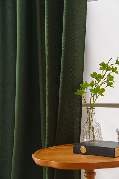 Zavjesa OXFORD LIGHT 140x250 cm, tamno zelena Sistem za vješanje: Traka za nabiranje