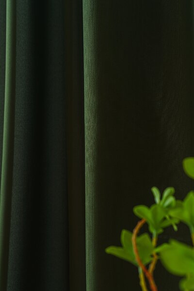 Zavjesa OXFORD LIGHT 140x250 cm, tamno zelena Sistem za vješanje: Traka za nabiranje