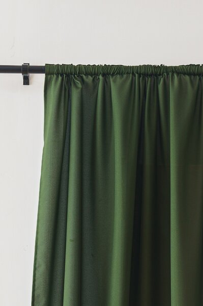 Zavjesa OXFORD LIGHT 140x250 cm, tamno zelena Sistem za vješanje: Traka za nabiranje