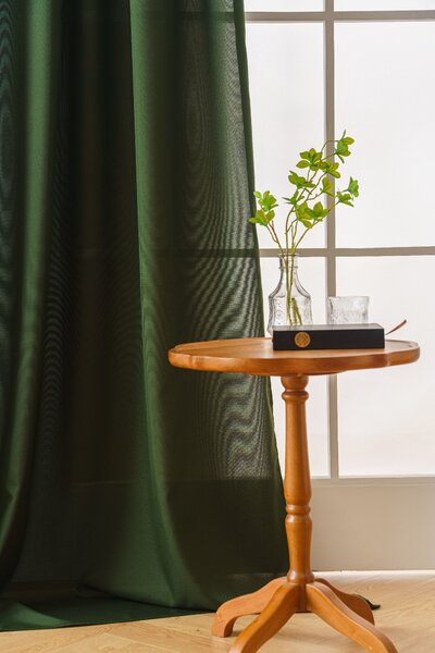 Zavjesa OXFORD LIGHT 140x250 cm, tamno zelena Sistem za vješanje: Traka za nabiranje