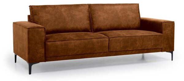 Konjak smeđa sofa od imitacije kože 224 cm Copenhagen – Scandic