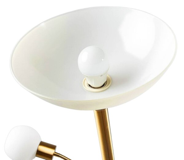 Podne Lampa Lindby, Elaina, Zlato / mjed, Dnevna soba, Metal, Moderan
