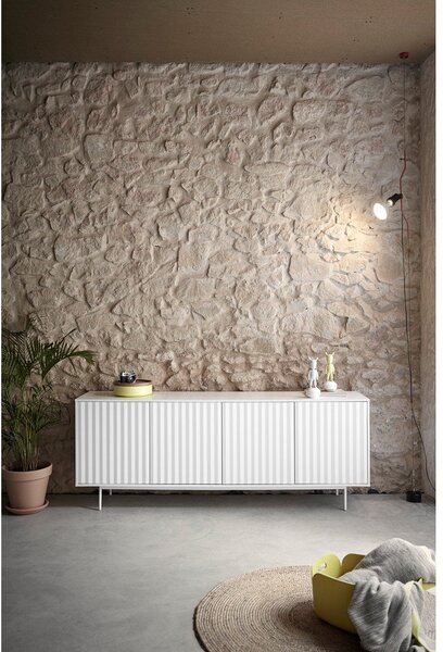 Bijela niska komoda 211x80 cm Sierra – Teulat