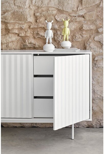 Bijela niska komoda 211x80 cm Sierra – Teulat