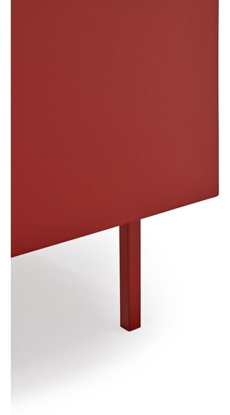 Crvena niska komoda u dekoru hrasta 165x78 cm Arista – Teulat