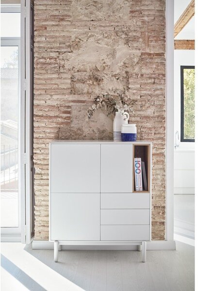 Krem komoda 100x120x40 cm Corvo – Teulat