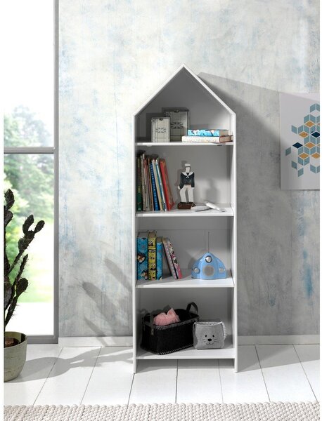 Polica za knjige u obliku kućice Vipack Casami, 57 x 171 cm