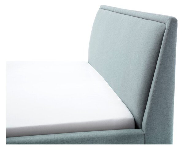 Plavi/sivi tapecirani bračni krevet s prostorom za odlaganje s podnicom 160x200 cm Frieda – Meise Möbel