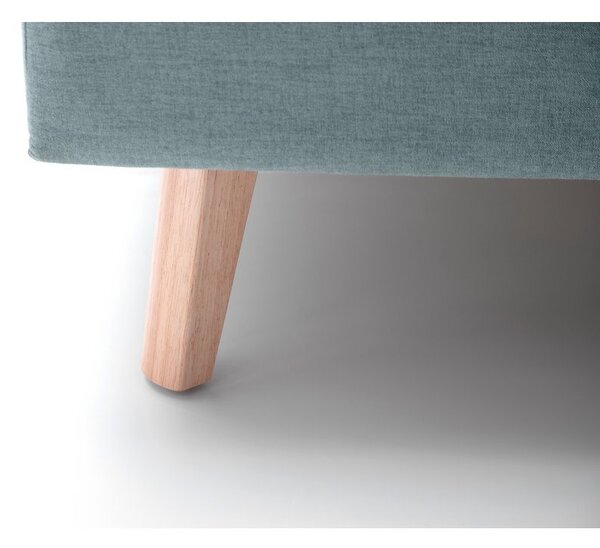 Plavi/sivi tapecirani bračni krevet s prostorom za odlaganje s podnicom 160x200 cm Frieda – Meise Möbel