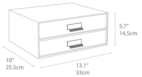 Bež kutija s ladicama s 2 ladice Bigso Box of Sweden Birger