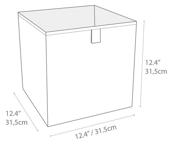 Siva kutija za pohranu Bigso Box of Sweden Cube
