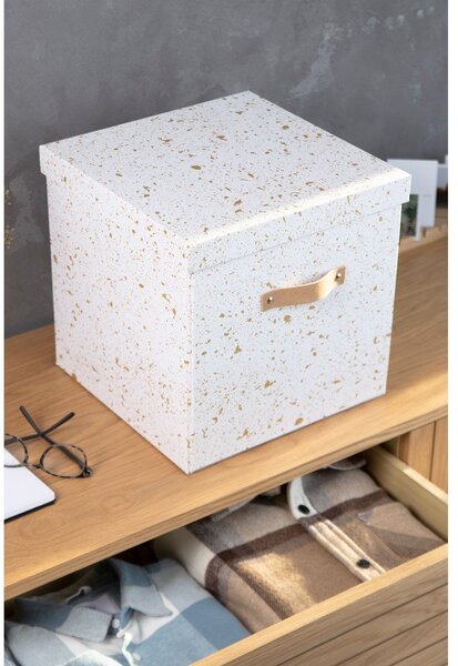 Kutija za pohranu u zlatno bijeloj boji Bigso Box of Sweden Logan