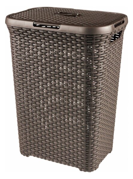 Smeđa košara za rublje Curver Hamper, 60 l