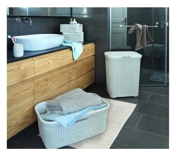 Svjetlo krem košara za rublje Curver Hamper, 60 l