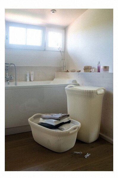 Bež košara za rublje Curver Knit Hamper, 57 l