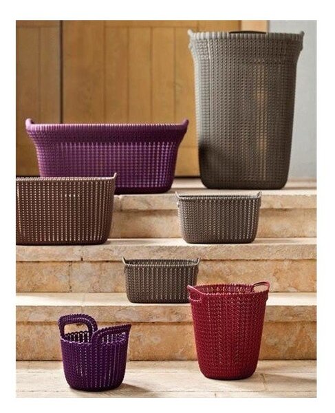 Bež košara za rublje Curver Knit Hamper, 57 l