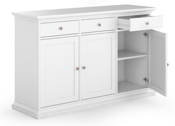 Bijela niska komoda 144x92 cm Paris – Tvilum