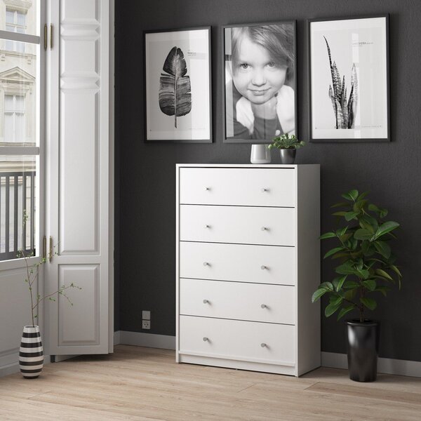 Bijela komoda 72x108x30 cm May – Tvilum