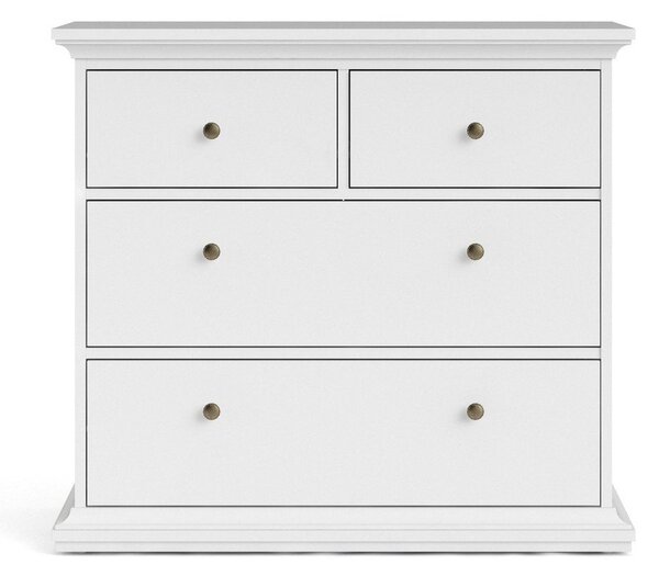 Bijela niska komoda 96x87 cm Paris – Tvilum