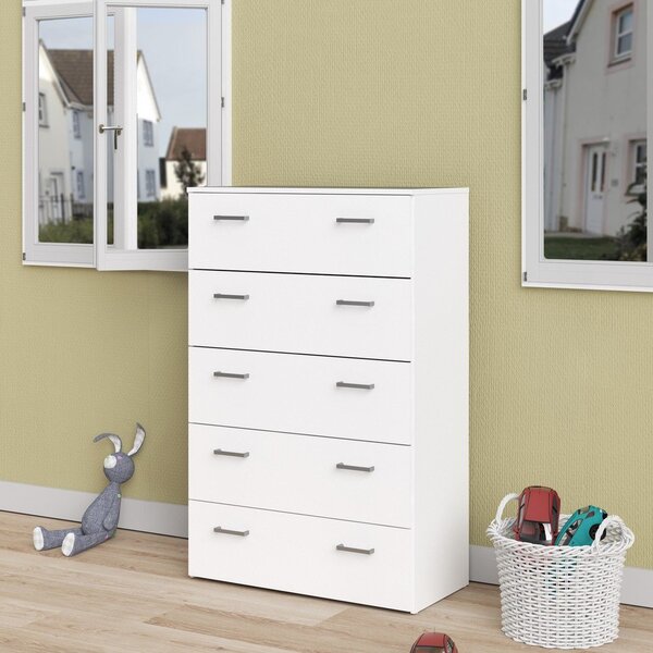 Bijela visoka komoda 74x115 cm Space – Tvilum