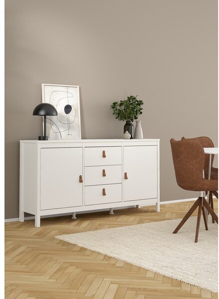 Bijela niska komoda 151x80 cm Madrid – Tvilum