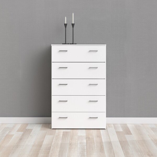 Bijela visoka komoda 74x115 cm Space – Tvilum