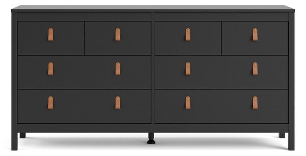 Crna niska komoda 159x80 cm Madrid – Tvilum