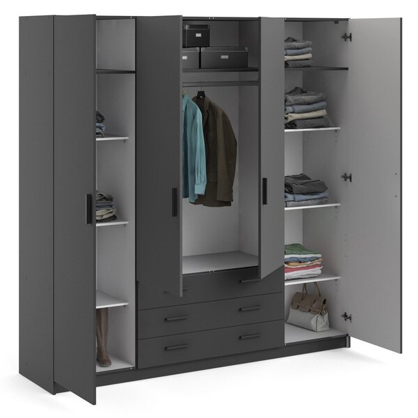 Tamno sivi ormar 196x200 cm Sprint – Tvilum