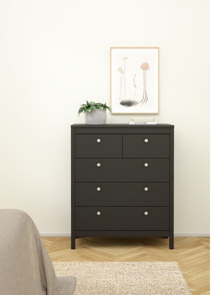 Crna visoka komoda 82x99 cm Madrid – Tvilum
