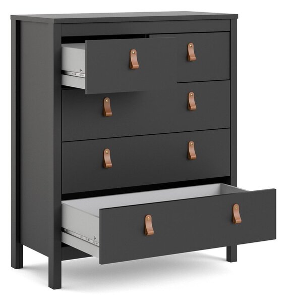 Crna visoka komoda 82x99 cm Madrid – Tvilum