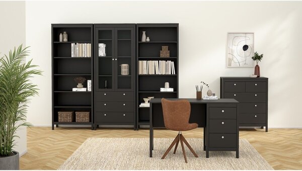Crna visoka komoda 82x99 cm Madrid – Tvilum