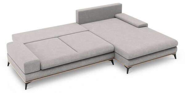 Svijetlosivi kauč na razvlačenje Windsor & Co Sofas Planet, desni kut