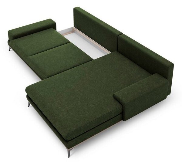 Zelena kutna garnitura Windsor & Co Sofas Planet, desni kut