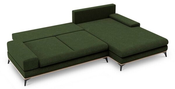Zelena kutna garnitura Windsor & Co Sofas Planet, desni kut